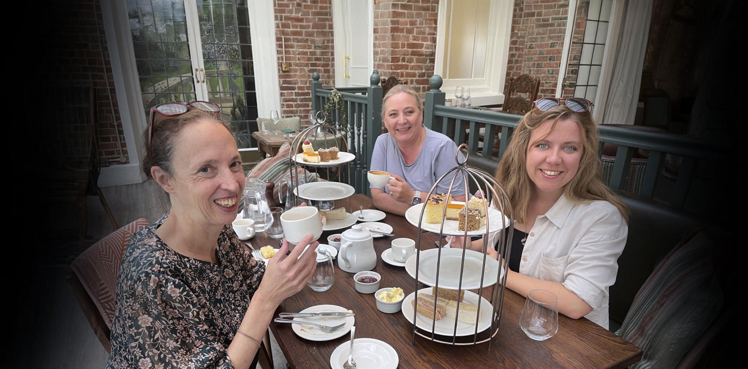 A group enjoying an afternoon tea